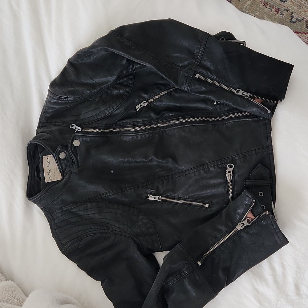 Free People vegan leather jacket